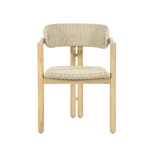 Sedona - Wood And Wicker Patio Dining Chair (Set of 2) - Natural / Brown