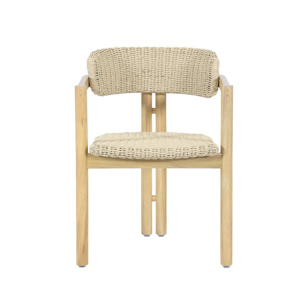 Sedona - Wood And Wicker Patio Dining Chair (Set of 2) - Natural / Brown