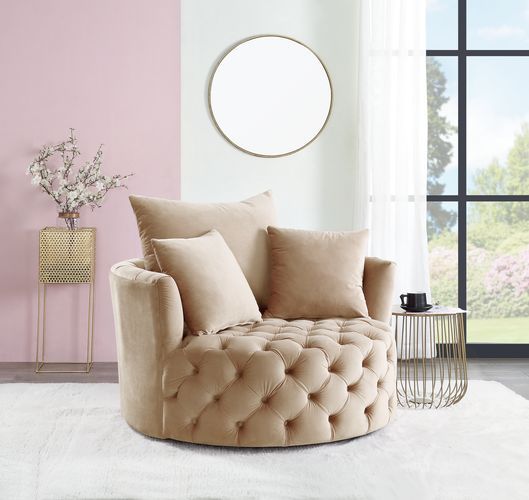 Zunyas - Accent Chair w/Swivel Beige