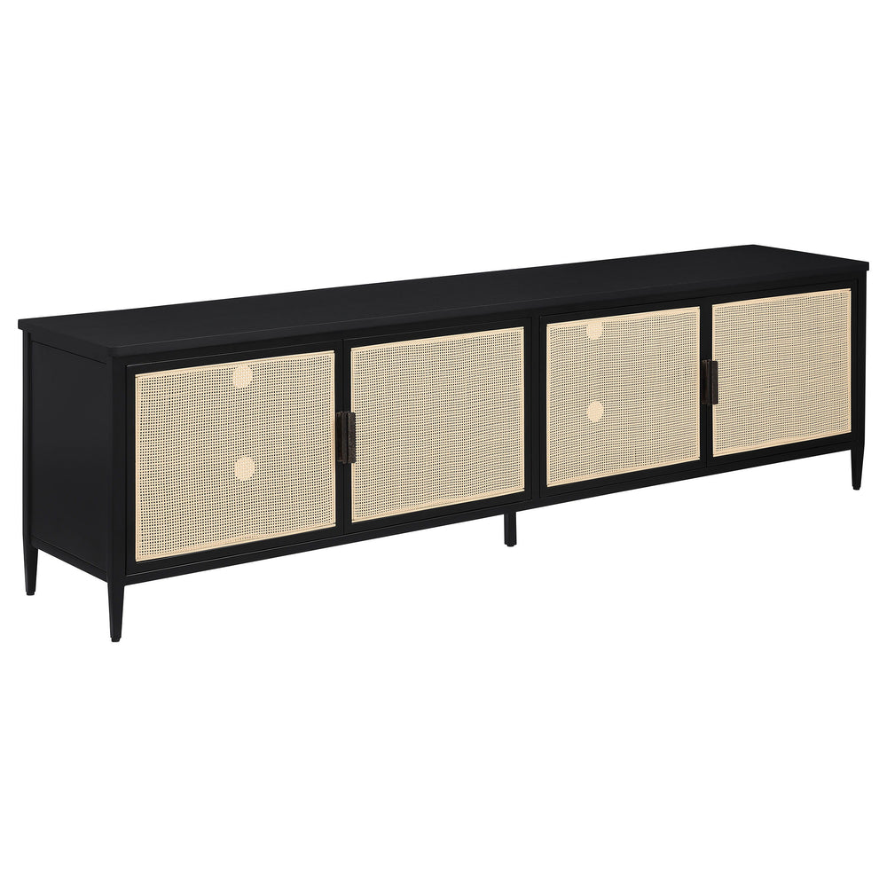 Amherst - 78" 4-Door Metal TV Stand Media Console - Black