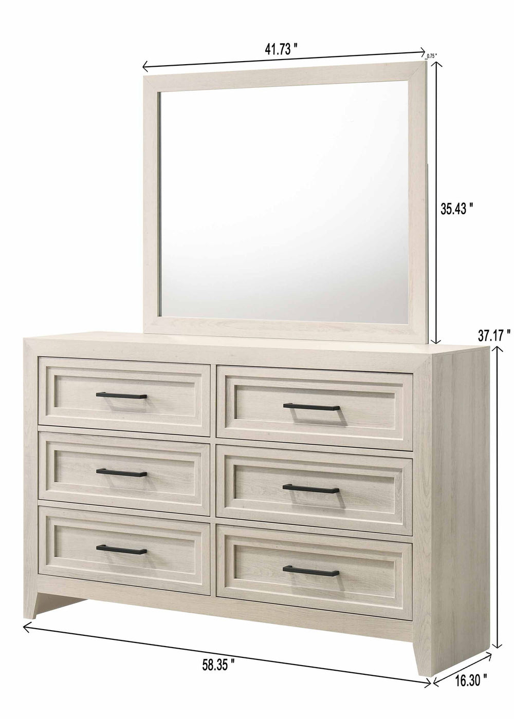 Lorraine - Dresser - Antique White