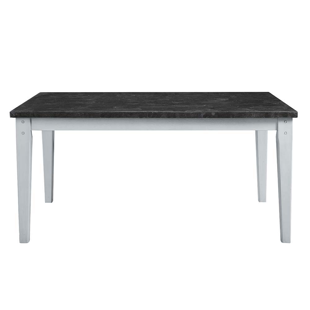 Lanton - Dining Table - Natural Marble & Antique White