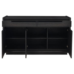 Leandro - 2-Drawer Dining Sideboard Server - Burnished Black