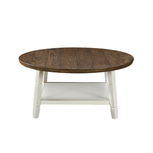 Flaherty - 3 Piece Occasional Set (1 Coffee & 2 End Tables) - Brown / White