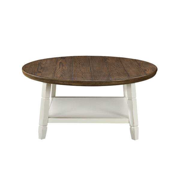 Flaherty - 3 Piece Occasional Set (1 Coffee & 2 End Tables) - Brown / White