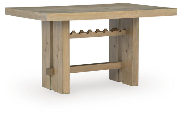 Lasinger - Rectangular Dining Room Counter Table - Light Brown