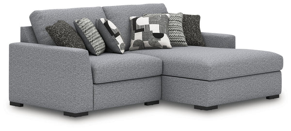 Bealton - Sectional Gray 2 Pc. Right Arm Facing Corner Chaise Sectional