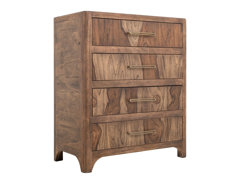 Praga - 4-Drawer Chest - Almond / Barrel Brown