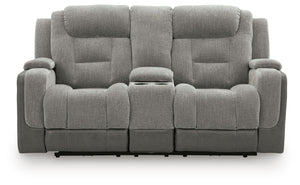 Mixed Motion - Power Reclining Loveseat With Console / Adjustable Headrest