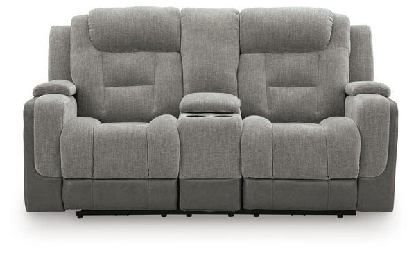 Mixed Motion - Power Reclining Loveseat With Console / Adjustable Headrest