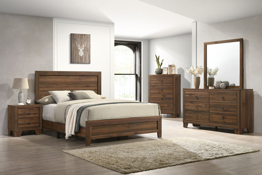 Millie - Twin Bed In One Box - Brown Cherry