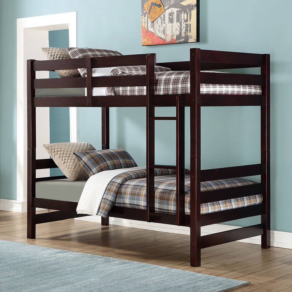 Ronnie - Bunk Bed Light Gray Twin