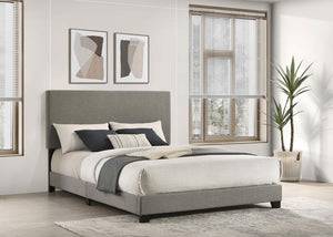 Dorian - Upholstered Panel Bed Gray Queen Fabric