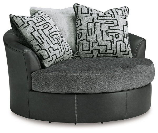 Brixley Pier - Graphite - Oversized Swivel Accent Chair