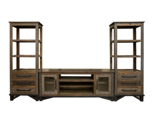 Loft - TV Stand / Wall Unit - Two Tone Gray / Brown