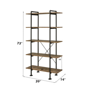 Nefo - Bookshelf - Rustic Oak & Black