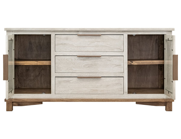 Loft - 3 Drawer & 2 Door Buffet - Gray / Beige