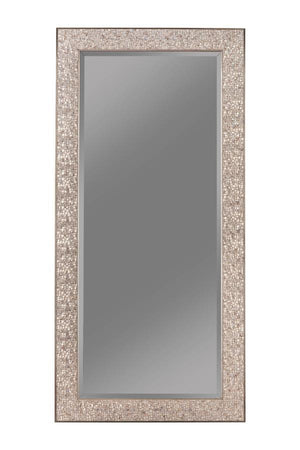 Rollins - Rectangular Floor Mirror Pearl Silver