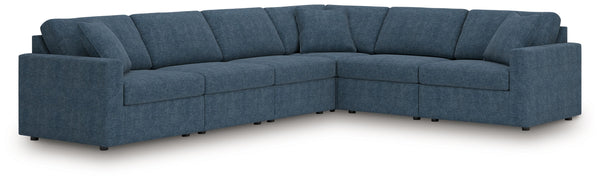 Modmax - Ink - Sectional Blue 6 Pc. Sectional With Laf Corner Chair And Raf Corner Chair
