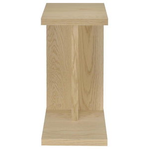 Clower - Engineered Wood C-Shaped Sofa Side Table