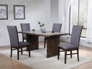 Sherwood - Rectangular Dining Table Set Dark Brown 5 Pc. Table, 4 Chairs