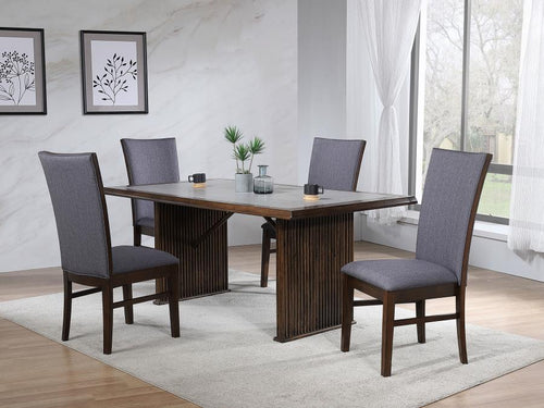Sherwood - Rectangular Dining Table Set Dark Brown 5 Pc. Table, 4 Chairs