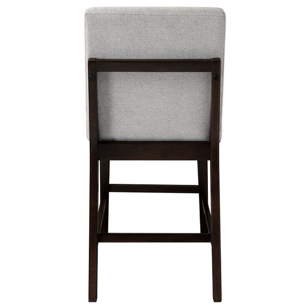 Edwyn - Counter Height Chair (Set of 2) - Gray Linen & Espresso