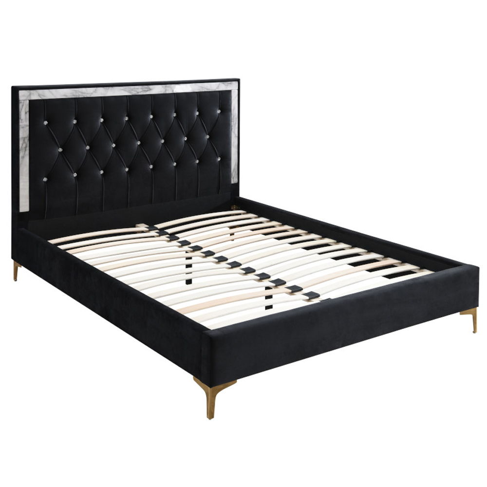 Rowan - Upholstered Bed Black
