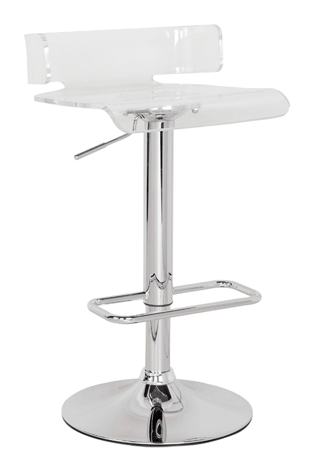 Rania - Adjustable Stool w/Swivel (1Pc) Silver