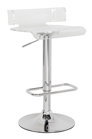 Rania - Adjustable Stool w/Swivel (1Pc) Silver