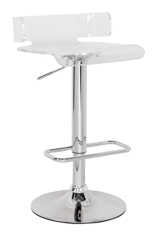 Rania - Adjustable Stool w/Swivel (1Pc) Silver