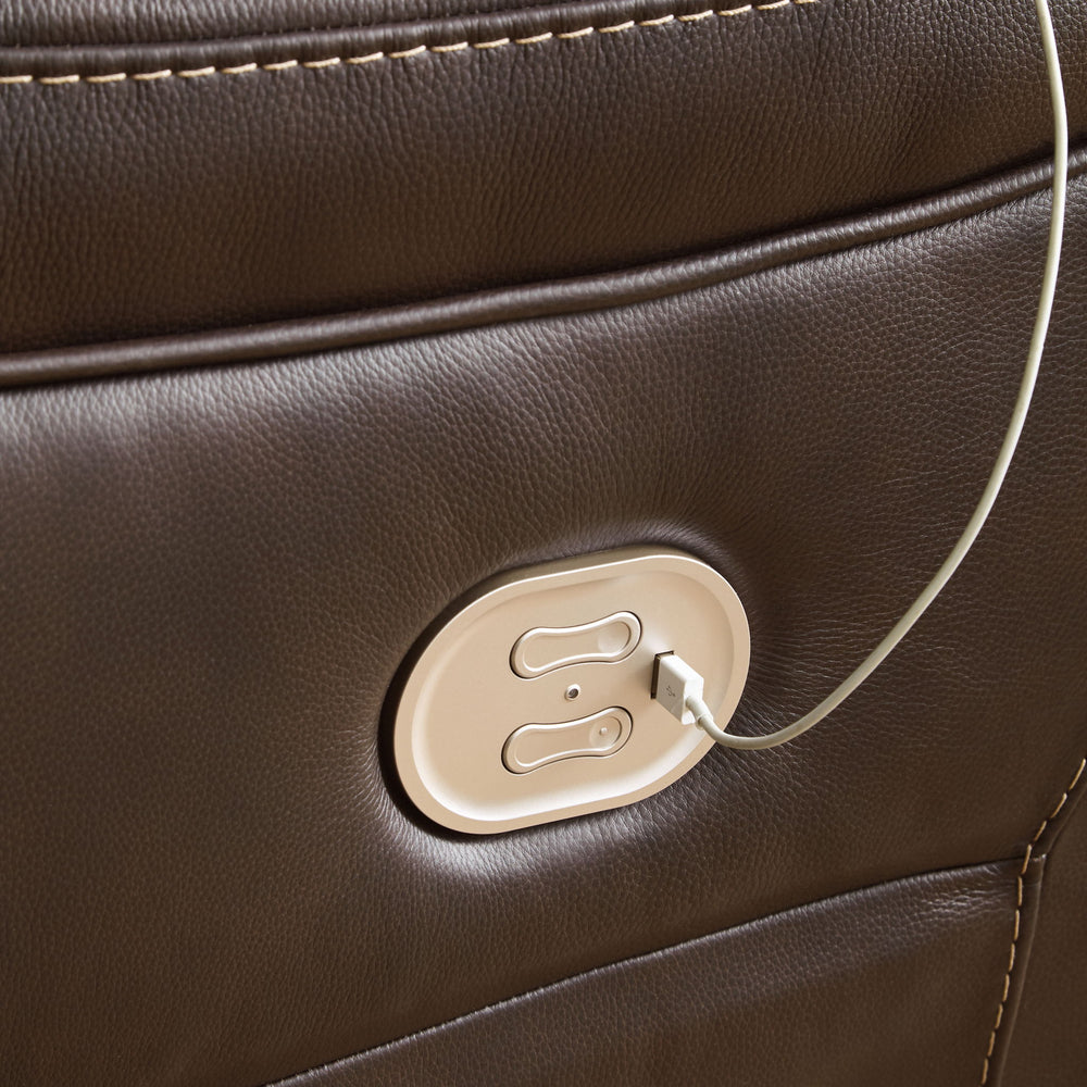 Dunleith - 2-Piece Power Reclining Loveseat - Chocolate