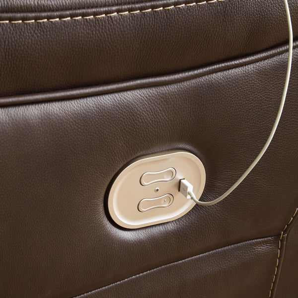 Dunleith - 2-Piece Power Reclining Loveseat - Chocolate