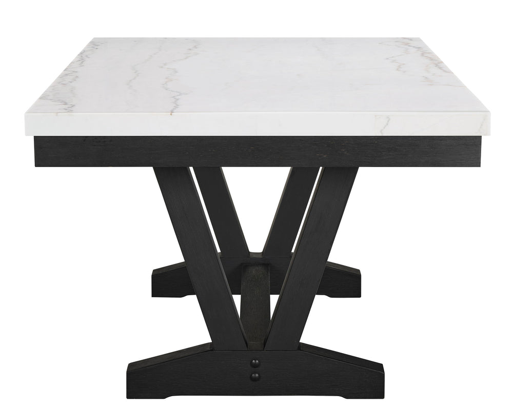 Varley - 5 Piece Dining Room Set With Wing Chairs - White / Gray