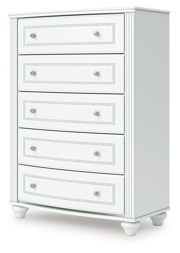 Kozlani - Five Drawer Chest - White