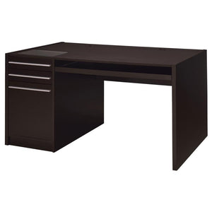 Halston - Office Computer Desk Dark Brown 60"W x 30"D x 30.75"H