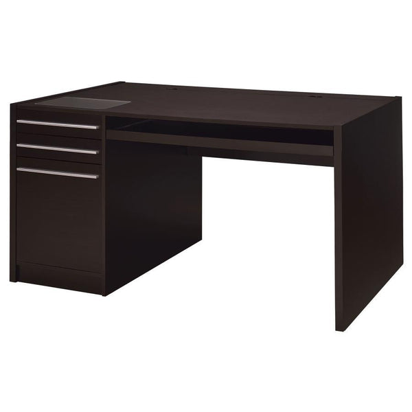 Halston - Office Computer Desk Dark Brown 60"W x 30"D x 30.75"H
