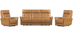 Gershwin - Power Reclining Sofa Set Lucca Butterscotch 3 Pc. Sofa, 2 Recliners