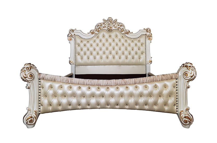 Vendome - Synthetic Upholstered Bed Silver King