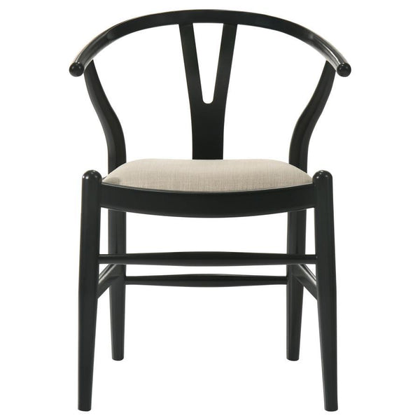 Crestmont - Wood Wishbone Dining Side Chair (Set of 2) - Black