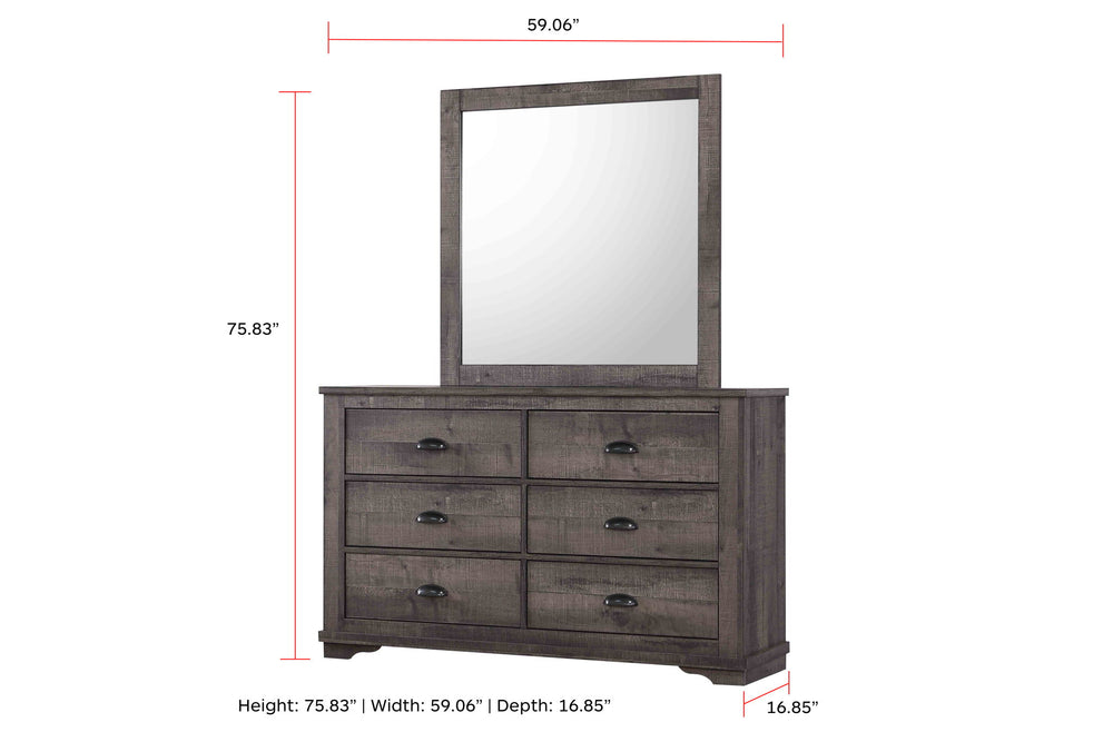 Coralee - Dresser - Dark Gray