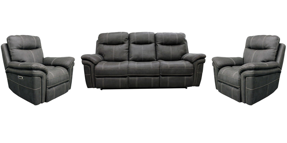 Mason - Power Reclining Sofa Set Charcoal 3 Pc. Sofa, 2 Recliners