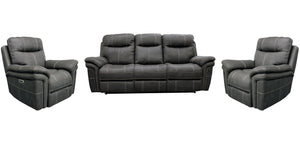 Mason - Power Reclining Sofa Set Charcoal 3 Pc. Sofa, 2 Recliners
