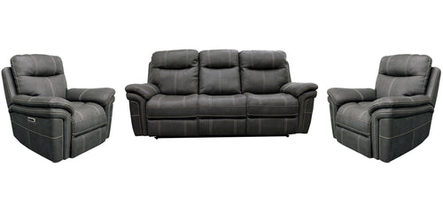 Mason - Power Reclining Sofa Set Charcoal 3 Pc. Sofa, 2 Recliners