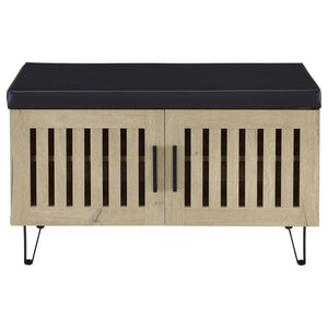 Brixton - 2-Door Padded Entryway Shoe Storage Bench