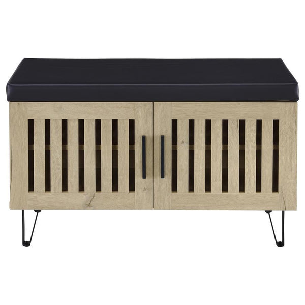 Brixton - 2-Door Padded Entryway Shoe Storage Bench