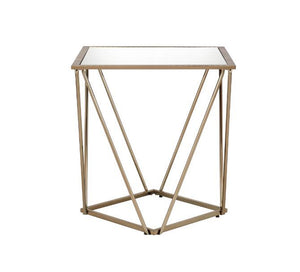 Fogya - End Table - Mirrored & Champagne Gold