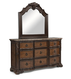 Ludwig - Dresser Dark Brown Dresser & Mirror