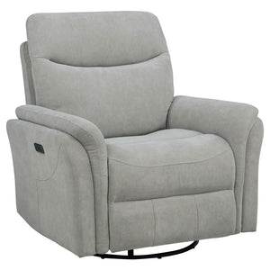 Adler - Upholstered Power Swivel Glider Recliner