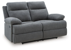 Side-Swipe - Reclining Loveseat Dark Gray